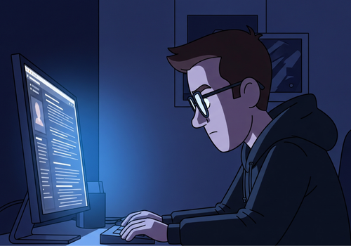 Developer at computer (dark)